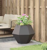 VidaXL Plantenbak Zwart 75 x 75 x 60 cm Staal