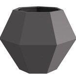 VidaXL Plantenbak Zwart 75 x 75 x 60 cm Staal