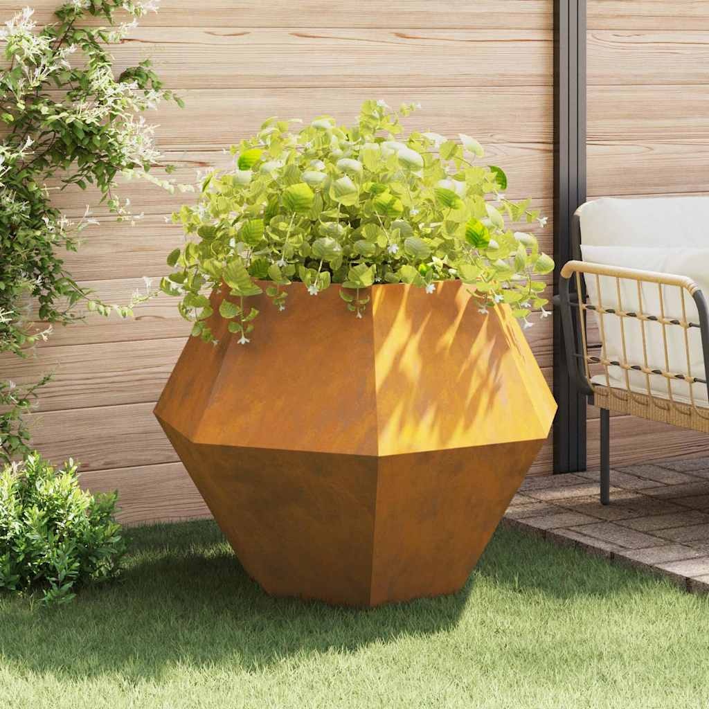 VidaXL Plantenbak 2 pcs Roestig 100 x 100 x 80 cm Cortenstaal