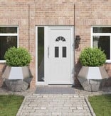 VidaXL Plantenbak 2 pcs Zilver 100 x 100 x 80 cm Gegalvaniseerd staal