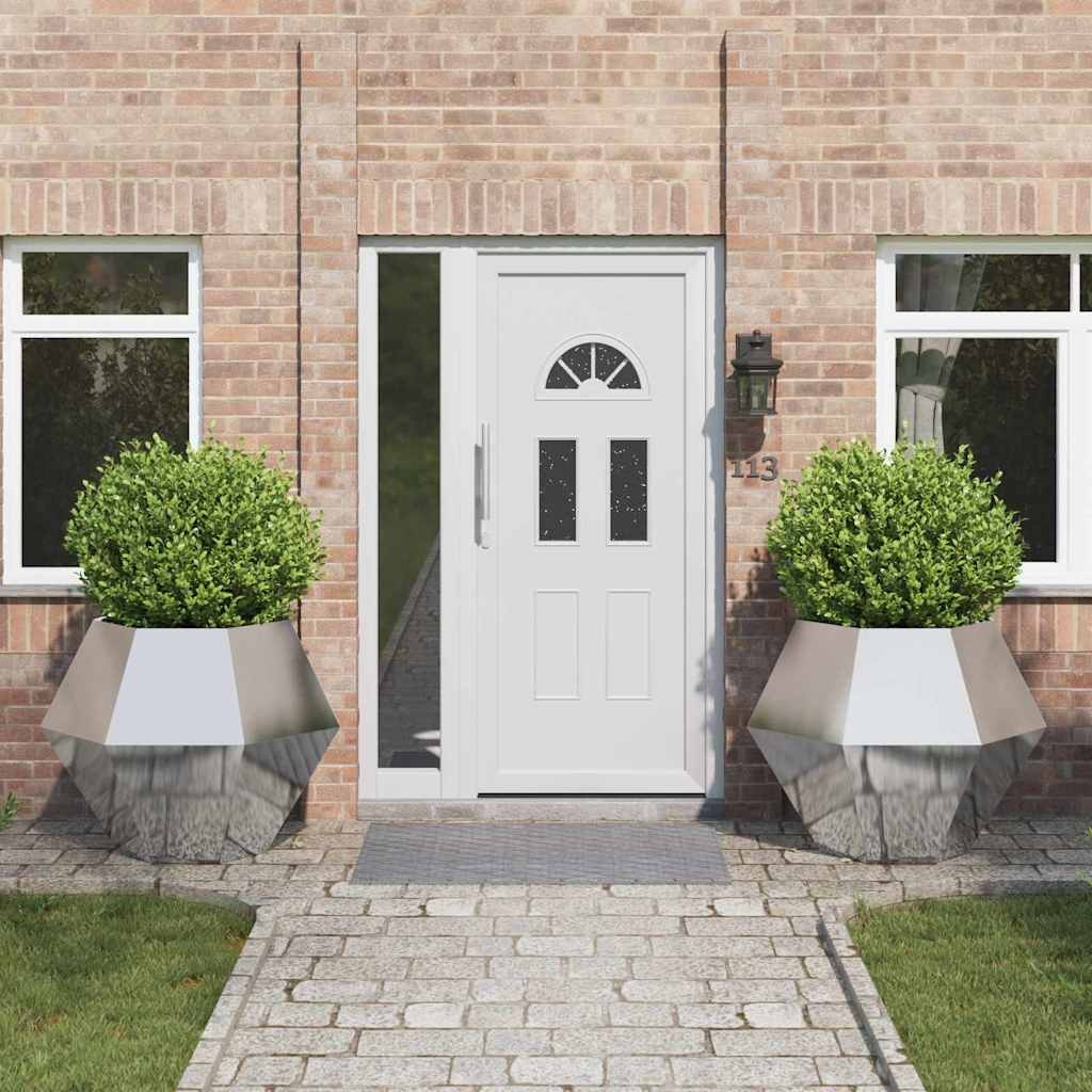 VidaXL Plantenbak 2 pcs Zilver 100 x 100 x 80 cm Gegalvaniseerd staal