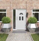 VidaXL Plantenbak 2 pcs Zilver 100 x 100 x 80 cm Roestvrij staal