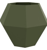 VidaXL Plantenbak Olijf Groen 100 x 100 x 80 cm Staal