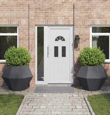 VidaXL Plantenbak 2 pcs Antraciet 100 x 100 x 80 cm Staal