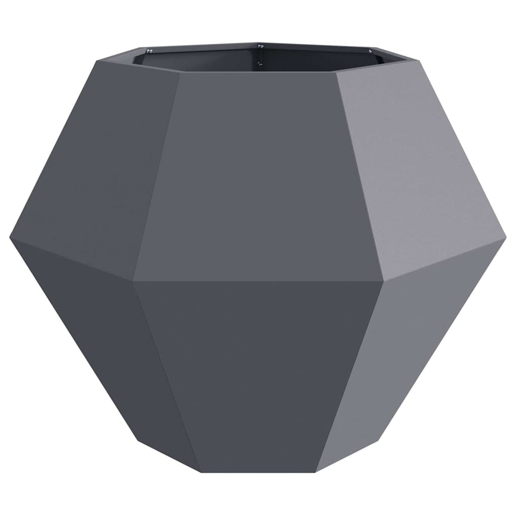 VidaXL Plantenbak Antraciet 100 x 100 x 80 cm Staal
