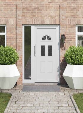 VidaXL Plantenbak 2 pcs Wit 100 x 100 x 80 cm Staal