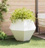 VidaXL Plantenbak 2 pcs Wit 100 x 100 x 80 cm Staal