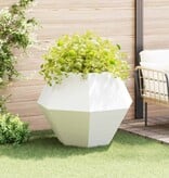 VidaXL Plantenbak Wit 100 x 100 x 80 cm Staal