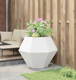 VidaXL Plantenbak Wit 100 x 100 x 80 cm Staal