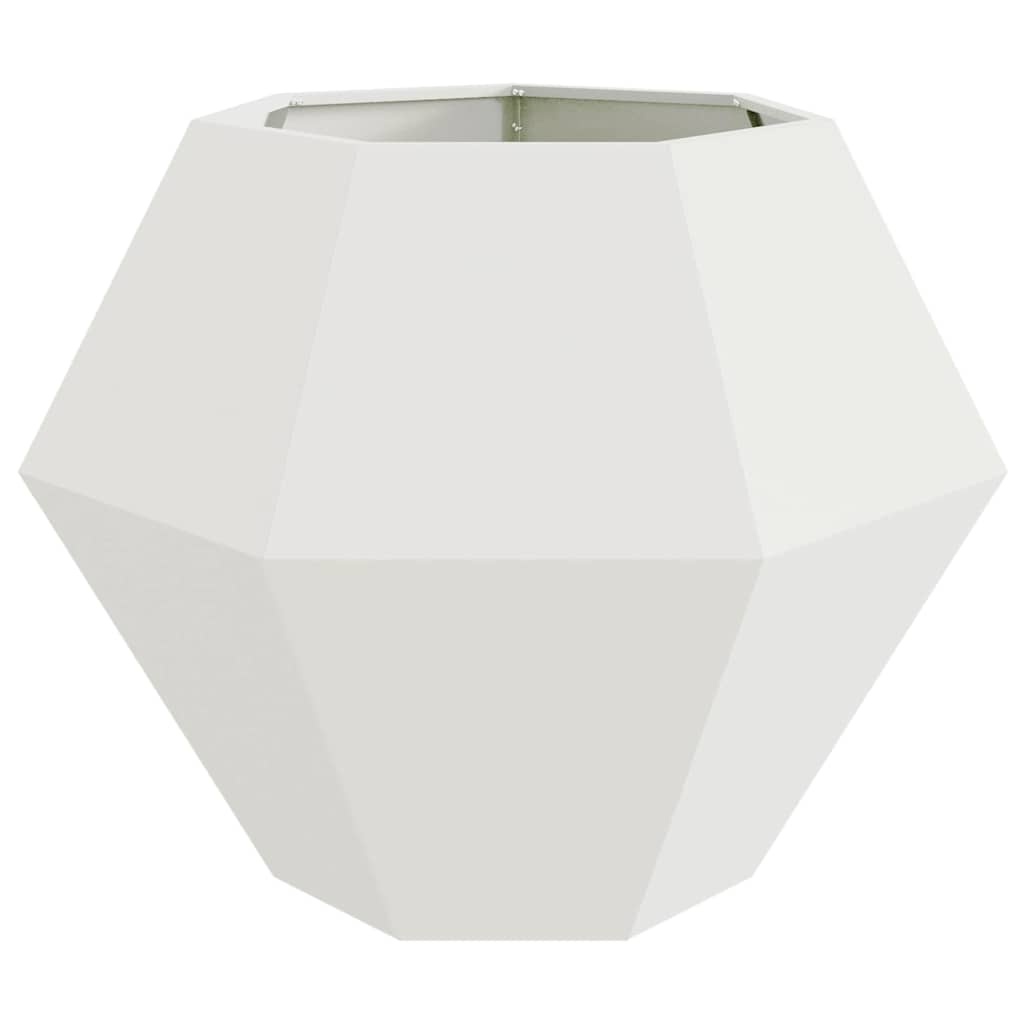 VidaXL Plantenbak Wit 100 x 100 x 80 cm Staal