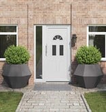 VidaXL Plantenbak 2 pcs Zwart 100 x 100 x 80 cm Staal