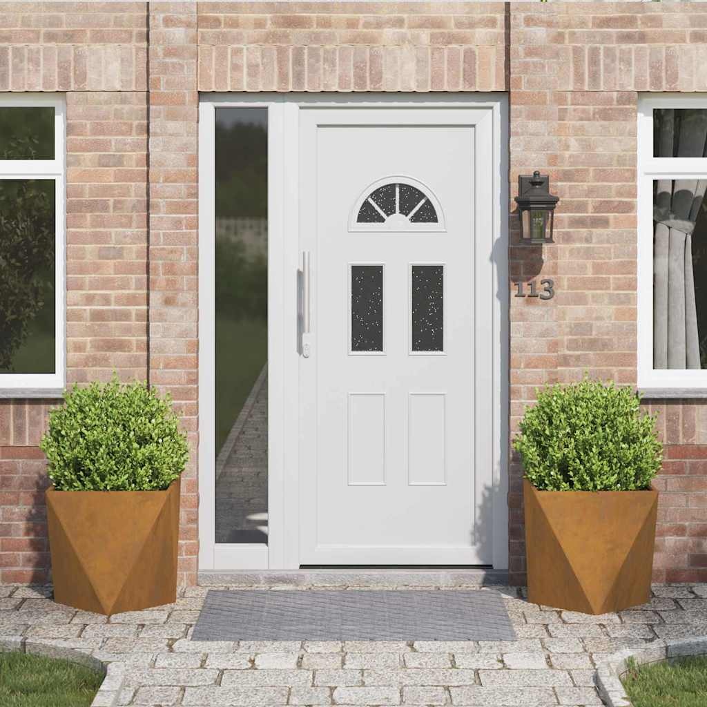 VidaXL Plantenbak 2 pcs Roestig 50 x 50 x 50 cm Cortenstaal