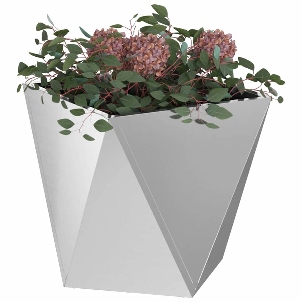 VidaXL Plantenbak Zilver 50 x 50 x 50 cm Gegalvaniseerd staal