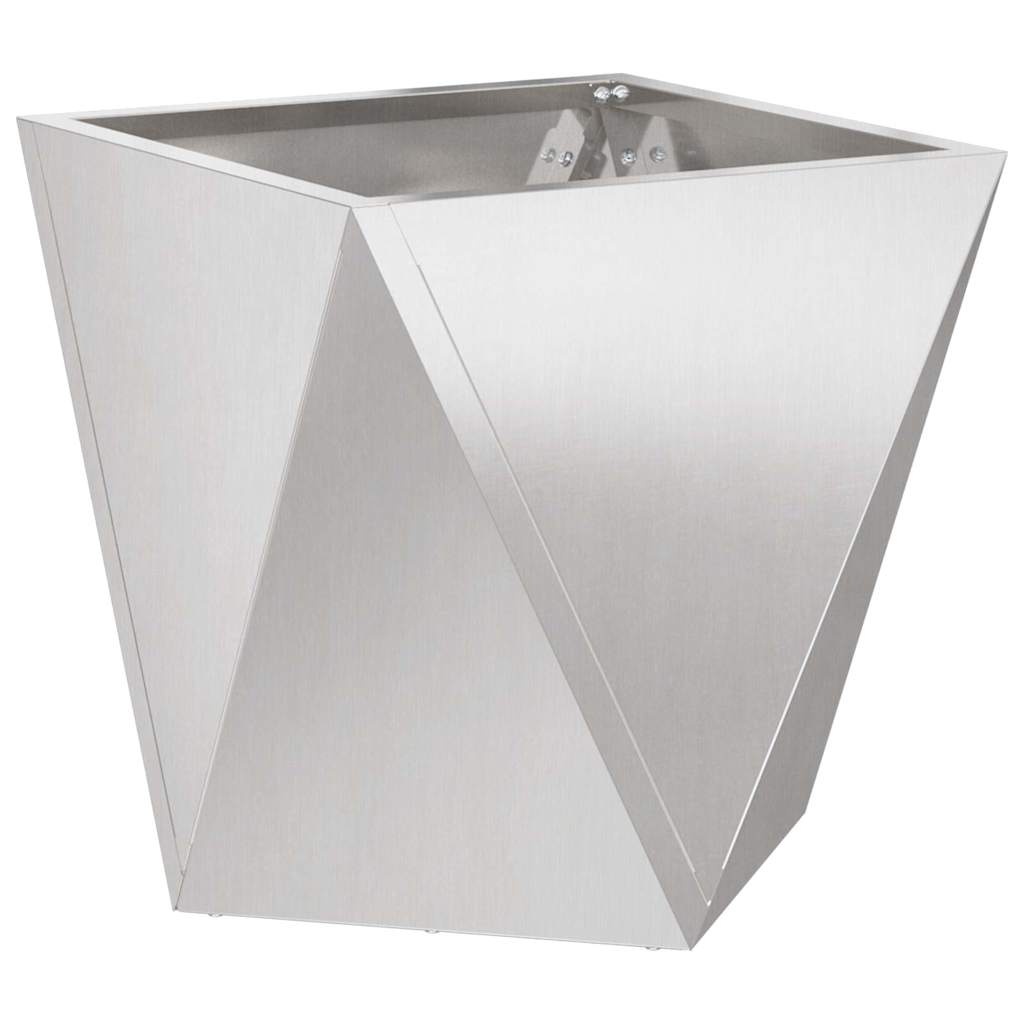 VidaXL Plantenbak 2 pcs Zilver 50 x 50 x 50 cm Roestvrij staal