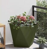 VidaXL Plantenbak Olijf Groen 50 x 50 x 50 cm Staal