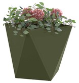 VidaXL Plantenbak Olijf Groen 50 x 50 x 50 cm Staal