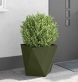 VidaXL Plantenbak Olijf Groen 50 x 50 x 50 cm Staal