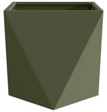 VidaXL Plantenbak Olijf Groen 50 x 50 x 50 cm Staal