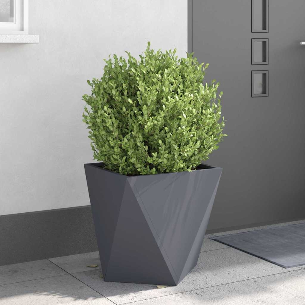 VidaXL Plantenbak 2 pcs Antraciet 50 x 50 x 50 cm Staal