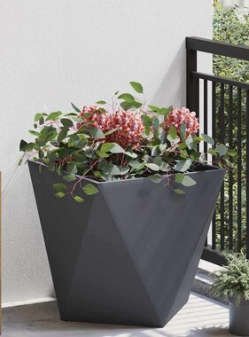 VidaXL Plantenbak Antraciet 50 x 50 x 50 cm Staal