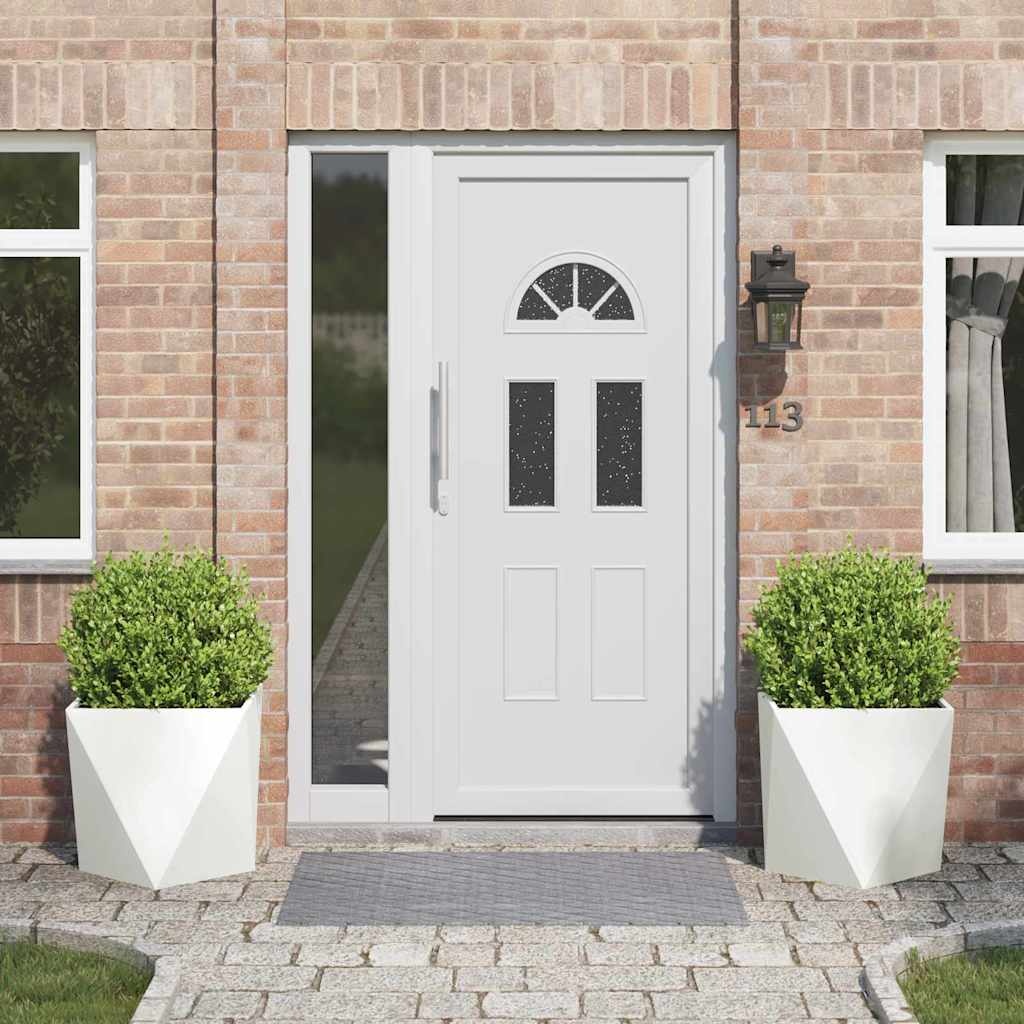 VidaXL Plantenbak 2 pcs Wit 50 x 50 x 50 cm Staal