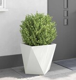 VidaXL Plantenbak 2 pcs Wit 50 x 50 x 50 cm Staal