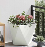 VidaXL Plantenbak Wit 50 x 50 x 50 cm Staal