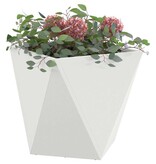 VidaXL Plantenbak Wit 50 x 50 x 50 cm Staal