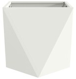 VidaXL Plantenbak Wit 50 x 50 x 50 cm Staal