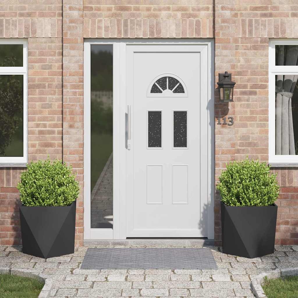 VidaXL Plantenbak 2 pcs Zwart 50 x 50 x 50 cm Staal