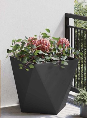 VidaXL Plantenbak Zwart 50 x 50 x 50 cm Staal