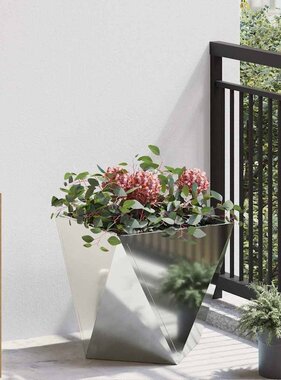 VidaXL Plantenbak Zilver 40 x 40 x 40 cm Gegalvaniseerd staal