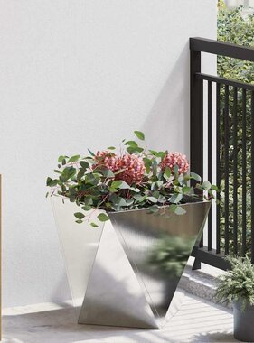 VidaXL Plantenbak Zilver 40 x 40 x 40 cm Roestvrij staal