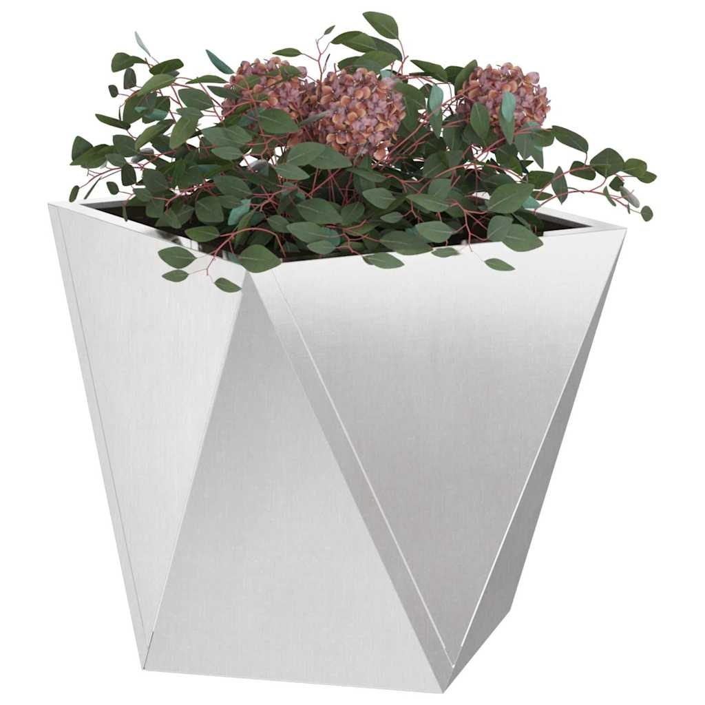 VidaXL Plantenbak Zilver 40 x 40 x 40 cm Roestvrij staal