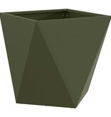 VidaXL Plantenbak 2 pcs Olijf Groen 40 x 40 x 40 cm Staal