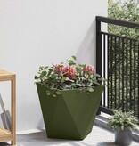 VidaXL Plantenbak Olijf Groen 40 x 40 x 40 cm Staal