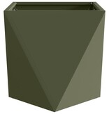 VidaXL Plantenbak Olijf Groen 40 x 40 x 40 cm Staal