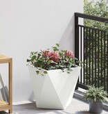 VidaXL Plantenbak Wit 40 x 40 x 40 cm Staal