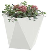 VidaXL Plantenbak Wit 40 x 40 x 40 cm Staal
