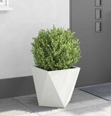 VidaXL Plantenbak Wit 40 x 40 x 40 cm Staal