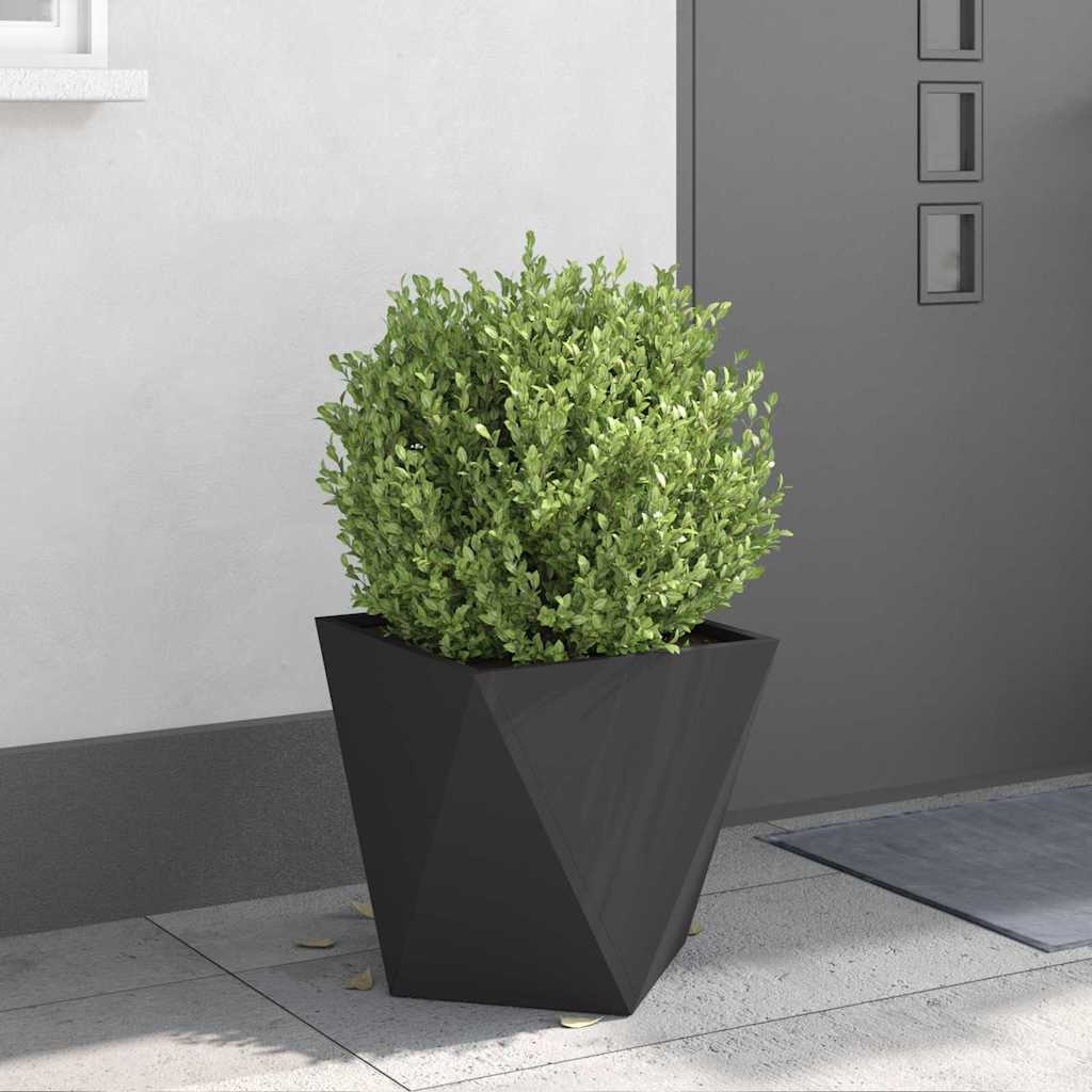 VidaXL Plantenbak 2 pcs Zwart 40 x 40 x 40 cm Staal