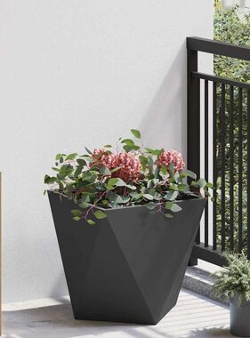 VidaXL Plantenbak Zwart 40 x 40 x 40 cm Staal