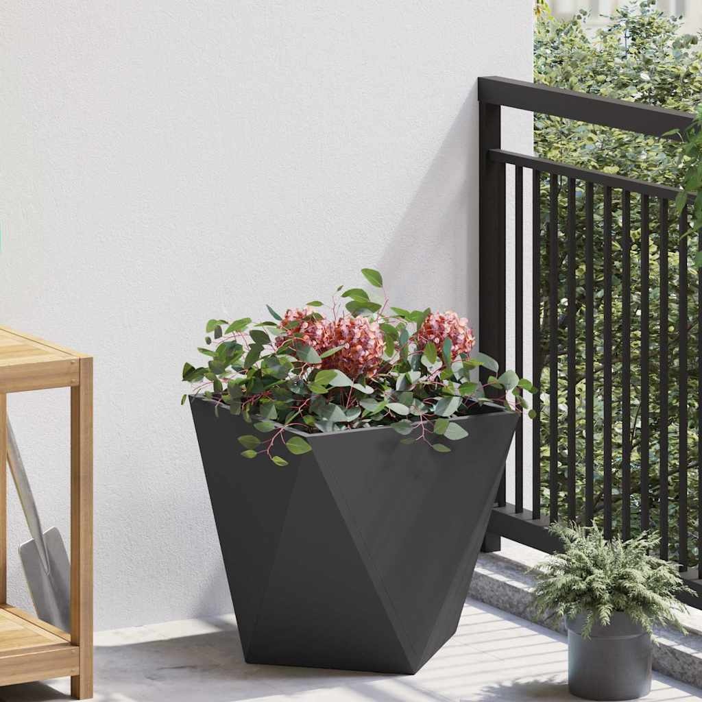 VidaXL Plantenbak Zwart 40 x 40 x 40 cm Staal