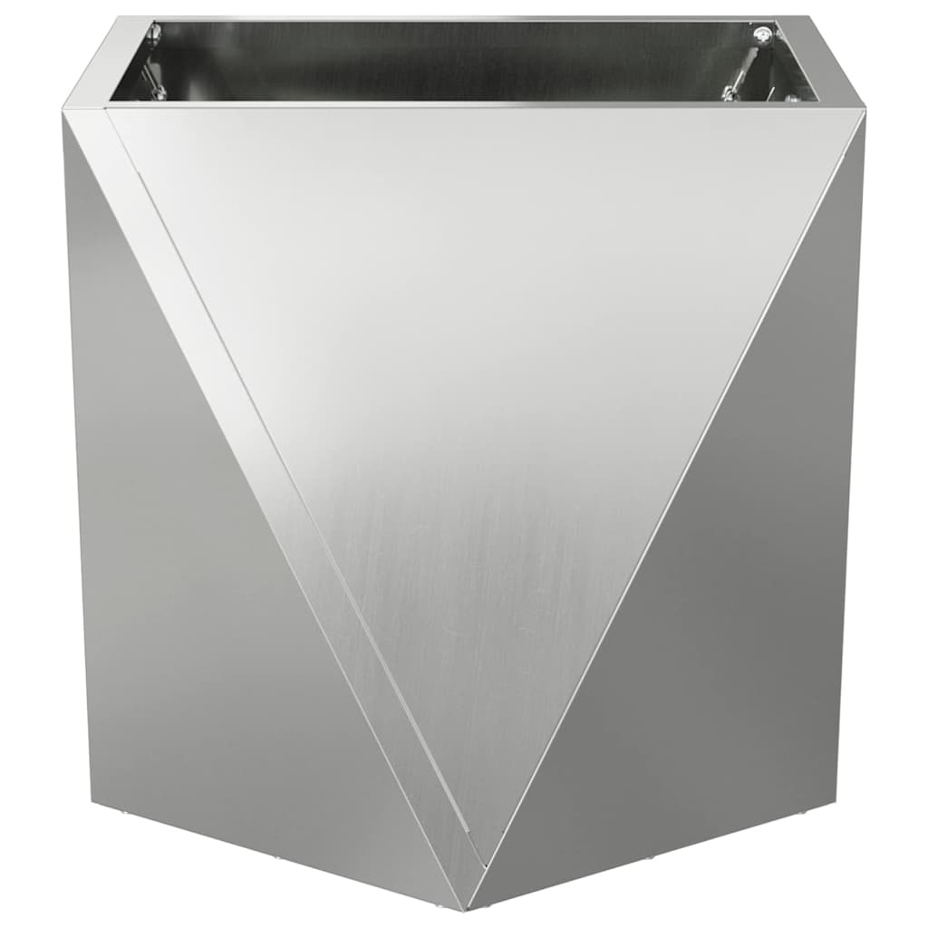 VidaXL Plantenbak Zilver 30 x 30 x 30 cm Gegalvaniseerd staal
