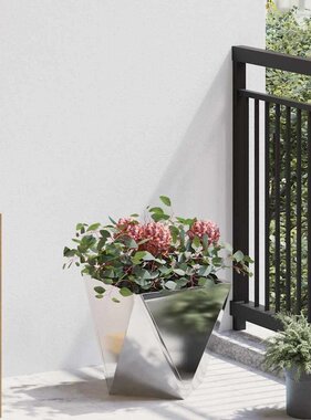 VidaXL Plantenbak Zilver 30 x 30 x 30 cm Roestvrij staal