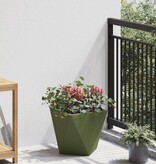 VidaXL Plantenbak Olijf Groen 30 x 30 x 30 cm Staal