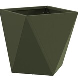 VidaXL Plantenbak Olijf Groen 30 x 30 x 30 cm Staal