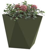VidaXL Plantenbak Olijf Groen 30 x 30 x 30 cm Staal