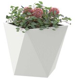 VidaXL Plantenbak Wit 30 x 30 x 30 cm Staal