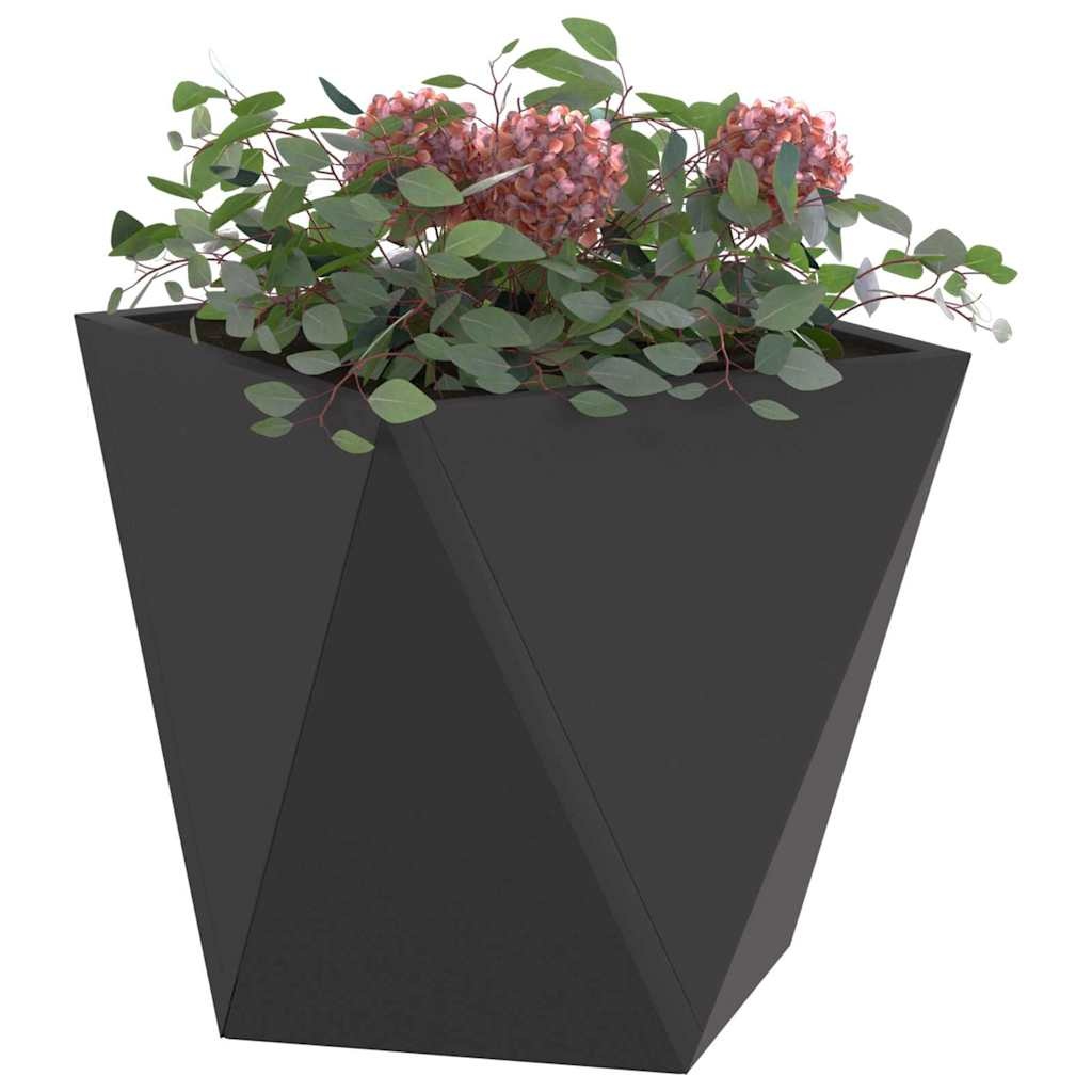 VidaXL Plantenbak 2 pcs Zwart 30 x 30 x 30 cm Staal